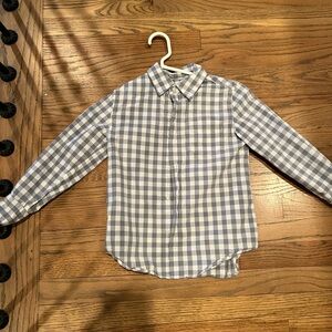 Kids Blue Checkered Button Down Shirt